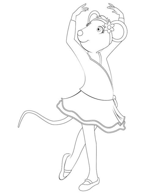 There are beautiful young dancers, fairy princesses. kleurplaten en zo » Kleurplaat van Angelina Ballerina