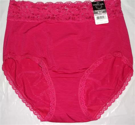 Nwt Vanity Fair Flattering Lace 13281 Brief Panty Panties 6 M 7 L 8 Xl