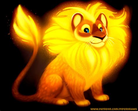 2749 Glowing Lion Illustration By Cryptid Creations On Deviantart