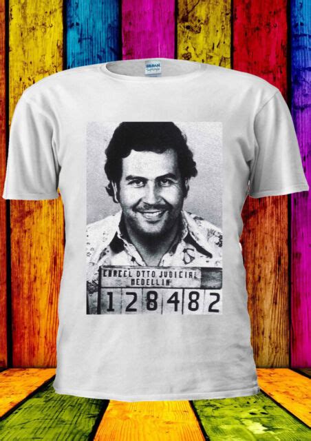 Pablo Escobar Mugshot T Shirt Sz Medium Black Used Ebay