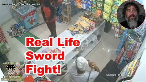 Brave Indian Shopkeeper Uses Sword To Stop Machete Wielding Robber