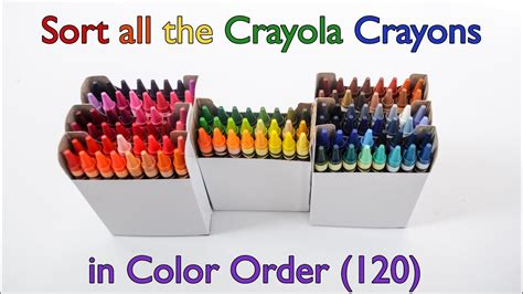 120 Crayons Color Order Sort All The Crayola Crayons From The 120