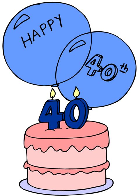 Happy 40th Birthday Images Clipart Best