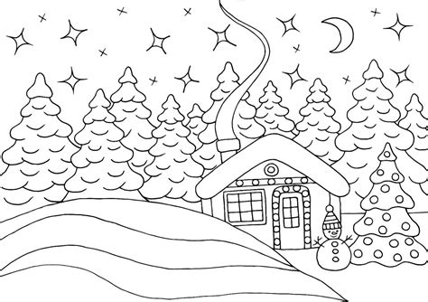 Free Winter Snow Coloring Pages And Book For Kids