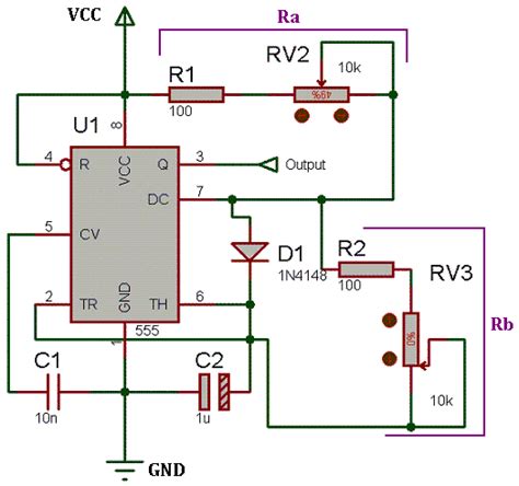 Rectangular Wave Pwm Waveform Generation Using 555 ~ Elecdude