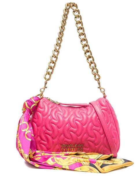 versace thelma embossed crossbody bag pink editorialist