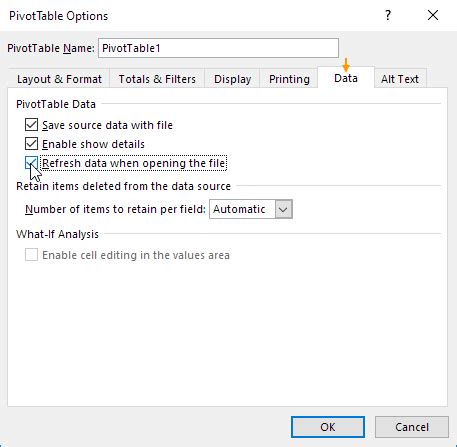 Update A Pivot Table In Excel In Easy Steps How To Change A Pivot