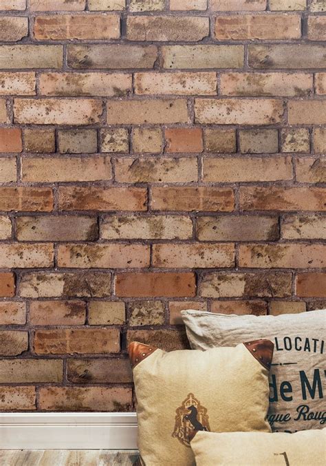 Old Brown Bricks Wallpaper Realistic Exposed Brick Brick Wallpaper Bedroom Brick Wallpaper