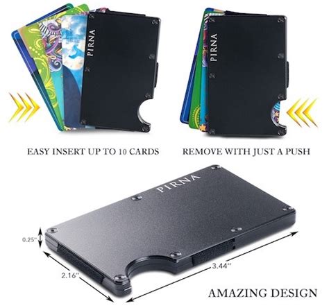 However, your shredder or scissor techniques fail on the nice metal card. Minimalist Wallet - RFID Slim Aluminum Wallet Black by PIRNA