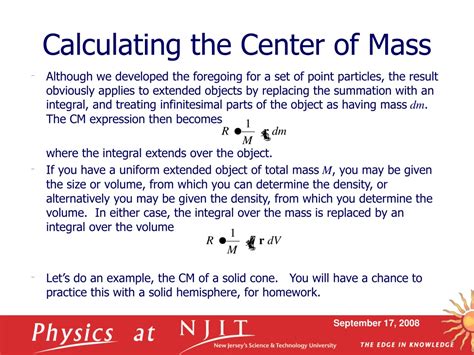Ppt Physics 430 Lecture 6 Center Of Mass Angular Momentum
