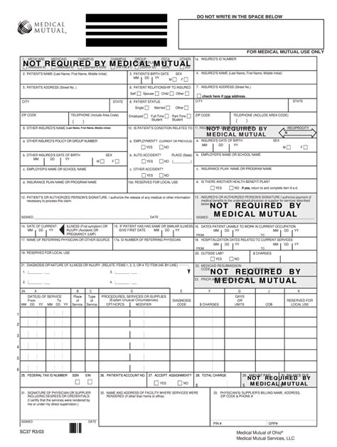 Medical Mutual Claim Form Fill And Sign Printable Template Online