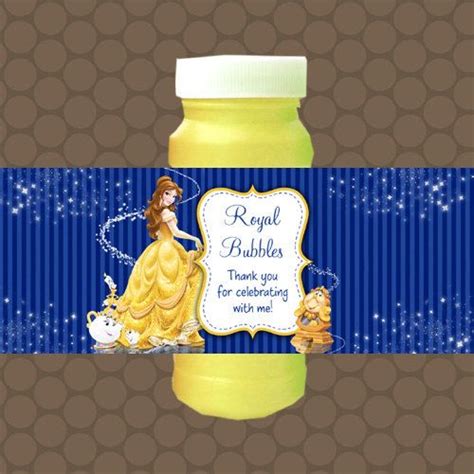 Beauty And The Beast Belle Bubble Labels Wrappers Stickers Printable