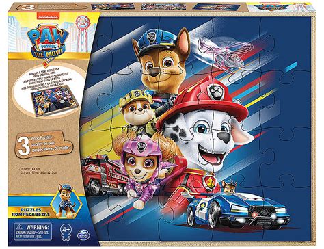 Spin Master Puzzle Paw Patrol The Movie 3x24 Mehrfach Puzzle