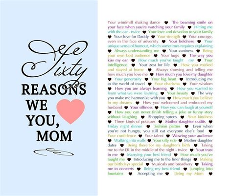 60 Reasons We Love You Editable Template All The Things We Love About