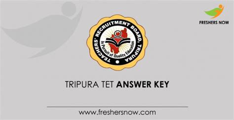 Tripura Tet Answer Key Pdf Out Exam Key Objections