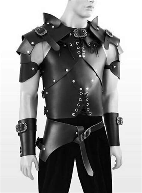 Leather Armour Set Rogue Black Handcrafted Genuine Leather Etsy