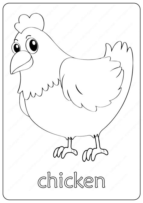 Free Printable Cute Chicken Coloring Pages Chicken Coloring