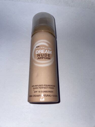 Maybelline Dream Nude Airfoam Air Infused Makeup 200 Creamy Natural For