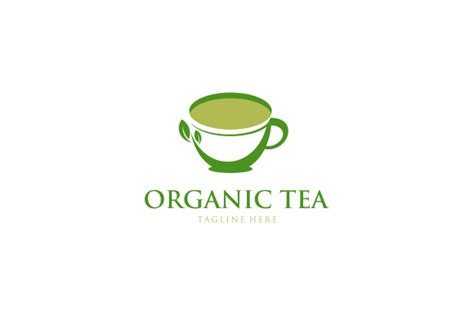 Creative Organic Green Tea Logo Design Graphic By Tweenytree23