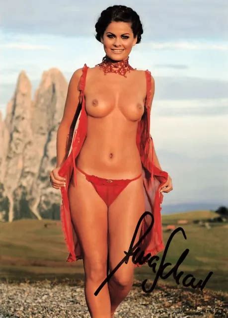 Anna Scharl Originalautogramm Foto Playboy Playmate Oktober
