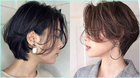 Here's how korean girls style their bangs. 17 Cutes Korean Short Haircuts 😍Professional Haircut - YouTube