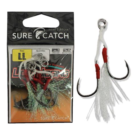 Sure Catch Micro Jig Assist Dual Tinsel Rig Fishing Hooks