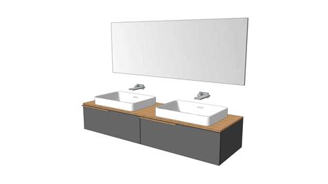 Bathroom Double Sink Cabinet 3d Warehouse