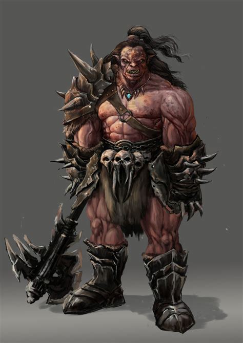 Red Orc By Ponik Studios Dungeons And Dragons Orc Warrior Fantasy