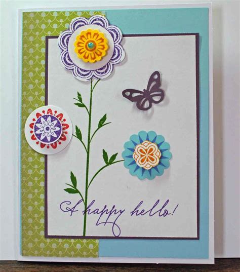 Ctmh A Happy Hello Card Made With Flowers And Butterflies Love This