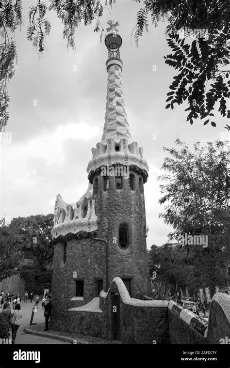 Architecture By Gaudi And Situated Within The Park Guell Complex In