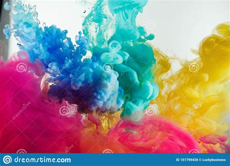 Ink Rainbow Color Splash In Water Stock Photo Image Of Liquid Pink
