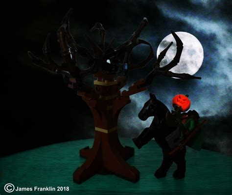 A Man Riding On The Back Of A Horse Next To A Tree With A Full Moon In