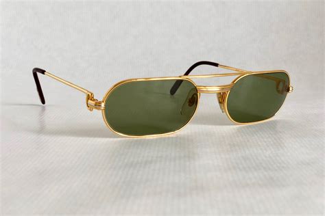 Cartier Must Louis Cartier 18k Gold Vintage Sunglasses Full Set New Old Stock