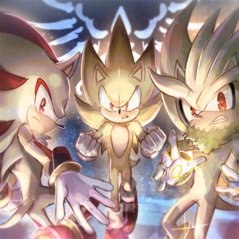 Super Sonic Shadow And Silver Fan Art Sonic The