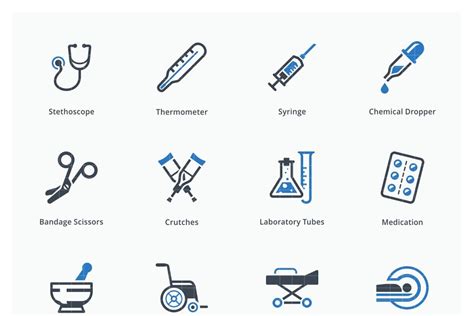 Medical Equipment And Supplies Icons Custom Designed Icons