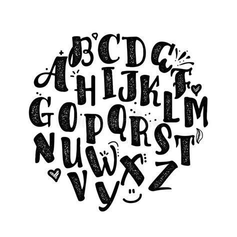 Handwritten Brush Font Brushpen Vector Alphabet Modern Calligraphy