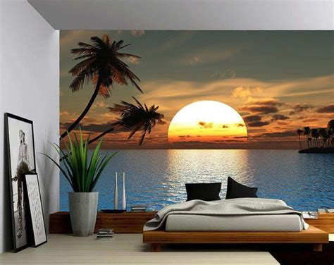 Sunrise Sea Ocean Wave Sunset Beach Large Wall Mural Self Adhesive