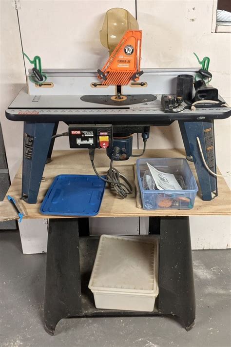 Ryobi R161 Router And Ryobi Router Table Mounted On Steel Legs In 2022