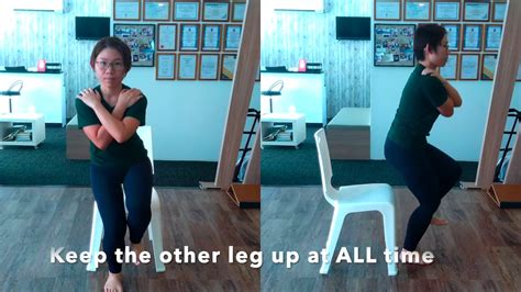 Single Leg Sit To Stand Test Youtube