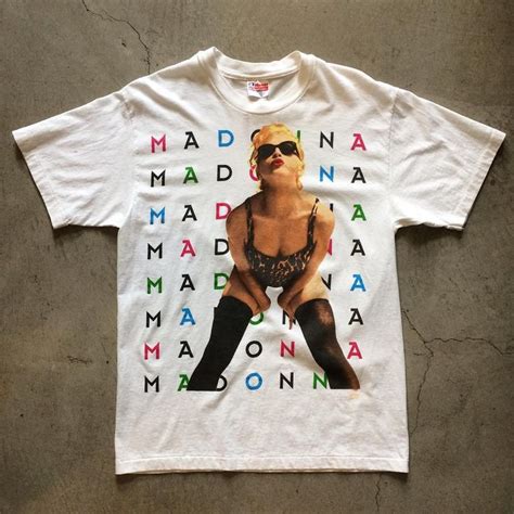 Madonna T Shirt Size L Measures Pit To Pit And Collar To Hem Domestic