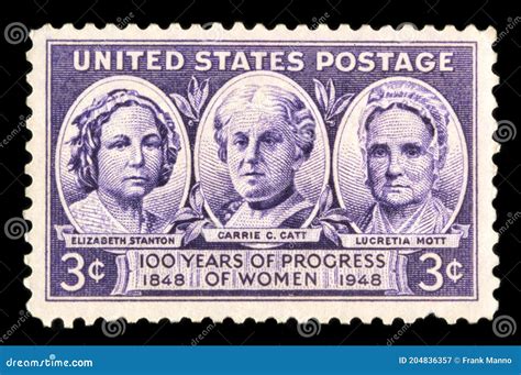 1948 Progress Of Women United States Post Office Stamp Suffragette