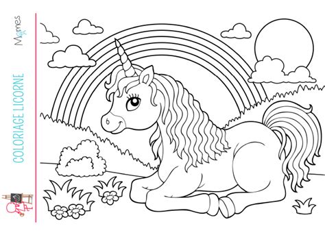 Unicorn 124 characters printable coloring pages. Coloriage Licorne - Momes.net