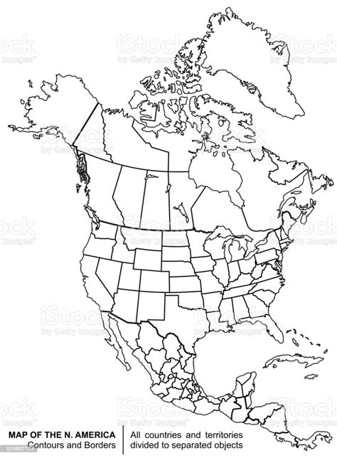 Contour North America Map Stock Illustration Download Image Now Istock