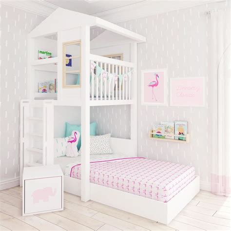 Auch wenn ein hochbett keine alternative zum stubenwagen ist und vielleicht auch. Modernes Hochbett mit Spielturm und Leseecke | Kinderschlafzimmer, Kinder zimmer, Kinderzimmer möbel