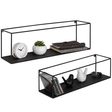 Buy Myt Black Floating Shelves For Wall Decorative Rectangular Metal Frame Display Wall