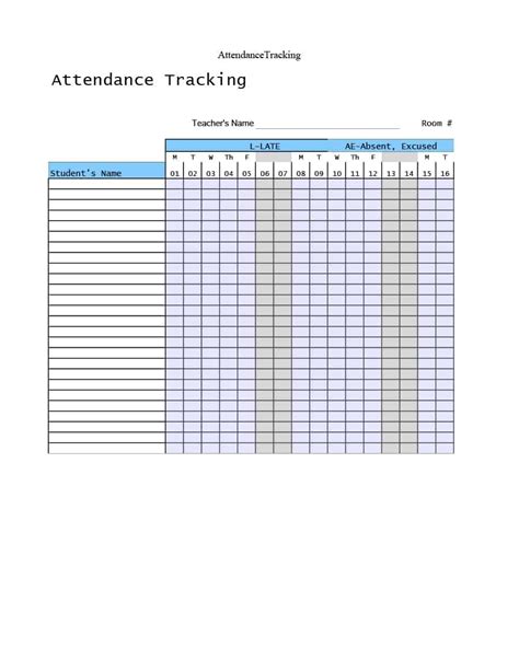 Employee Attendance Sheet Tracker Top Form Templates Free Templates Images