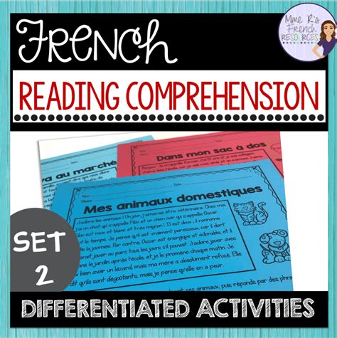 French Reading Comprehension Mme Rs French Resources