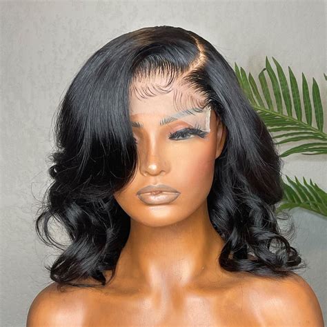 Rosabeauty Brazilian Remy 13x6 Body Wave Lace Frontal Wigs 250 Density