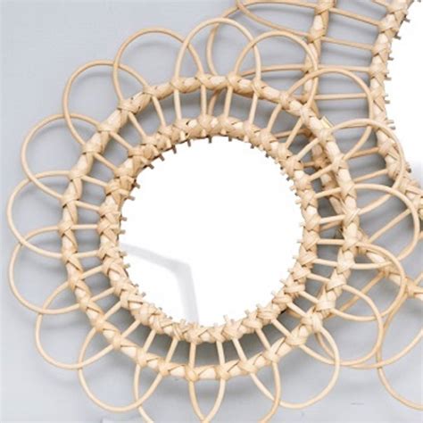 Cabilock sunburst hanging wall mirror rattan mirror decorative plaque mirror antique makeup mirror boho wall decoration mirror wall art for living room bedroom nursery dorm 5.0 out of 5 stars 1 $41.98 $ 41. small or large natural rattan sunburst wall mirror by posh ...