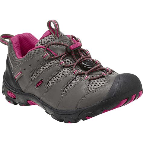 KEEN Girls' Koven Low WP Hiking Shoes, Magnet/Cerise